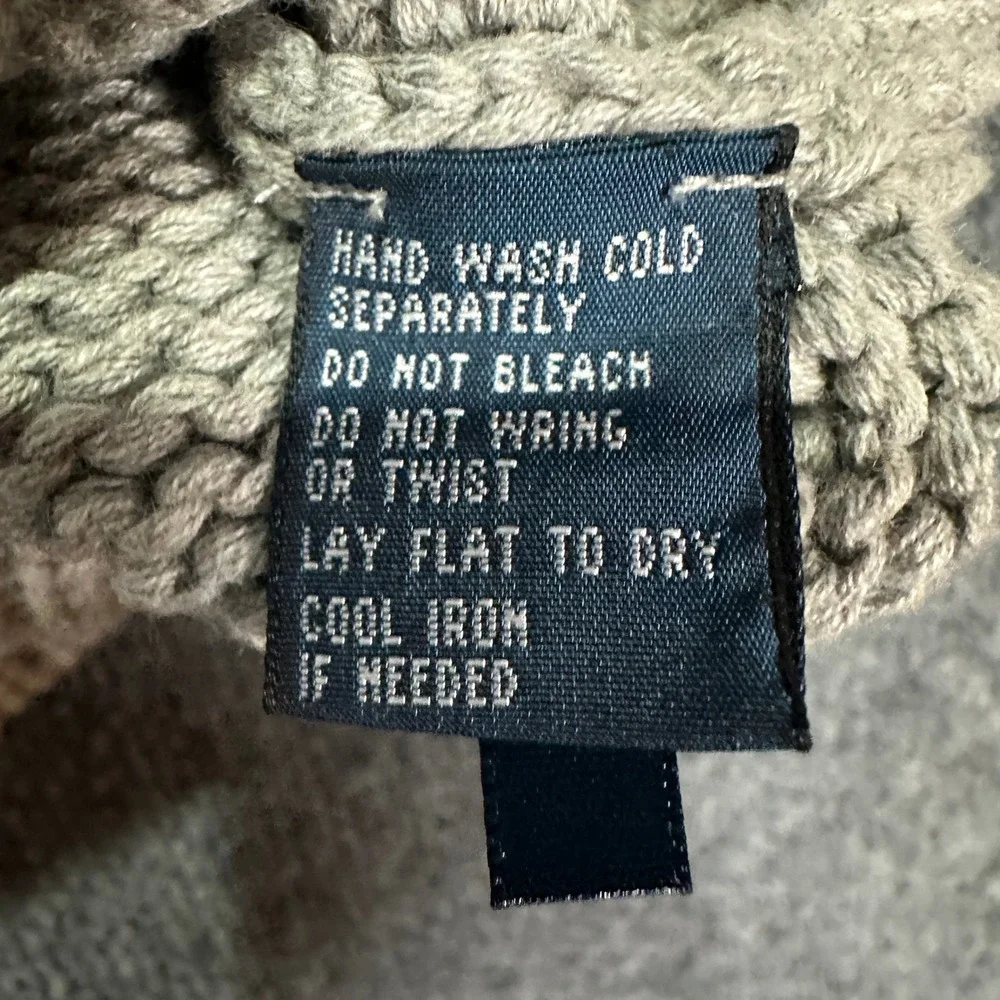 Polo Ralph Lauren Men's Size XXL Shawl Collar Sweater Cotton Shaker Knit Gray